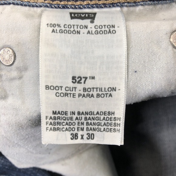 Vintage Levis Jeans Mens 36x30 Blue 527 Bootcut Western Mid Rise Whisker Y2K - Picture 9 of 15